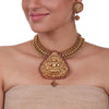 Gold Plated Sankranti Temple Laxmi Necklace Set