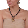 Gold Plated Sankranti Temple Ganesh Necklace Set