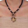 Gold Plated Sankranti Temple Ganesh Necklace Set