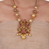 Gold Plated Sankranti Temple Krishna Necklace Set