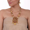 Gold Plated Sankranti Temple Krishna Necklace Set