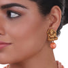 Gold Plated Sankranti Temple Pink Coral  Necklace Set