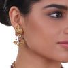 Gold Plated Sankranti Temple Ruby Kundan Necklace Set