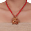 Gold Plated Sankranti Temple Coral Necklace Set
