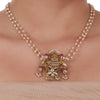 Gold PlatedSankranti Temple Kundan Necklace Set
