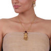 Gold Plated Sankranti Temple Ruby Necklace Set