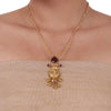 Gold Plated Sankranti Temple Ruby Necklace Set