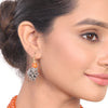 Silver Plated Dor Carnelian Beads Ghungroo  Necklace Set