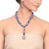 Silver Plated Dor Lapiz Zircon Necklace Set