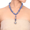 Silver Plated Dor Lapiz Zircon Necklace Set