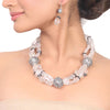 Silver Plated Dor Crystal Zircon Necklace Set