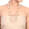 Gold Plated Manihaar Baroque Rose  Necklace Set