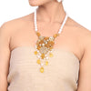 Gold Plated Manihaar Citrine Kundan Necklace Set