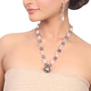 Silver Plated Dor Crystal  Zircon Necklace Set