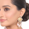 Gold Plated Manihaar Rose Quartz Necklace Set