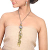 Silver Plated Dor Peridot Zircon Necklace Set
