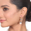 Silver Plated Dor White Opal Necklace Set