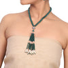 Silver Plated Dor Green Onyx Zircon Necklace  Set