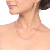 Gold Plated Dor Pink Coral Necklace Set