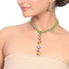 Silver Plated Dor Peridot  Necklace set