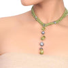 Silver Plated Dor Peridot  Necklace set