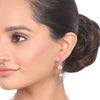 Silver Plated Dor Rose Quartz Zircon Necklace Set