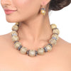 Gold Plated Dor Zircon Ball Necklace Set