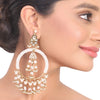 Gold Plated Kundala Pearl Chandbali Earrings