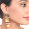 Gold Plated Vivaah Red Kundan Necklace Set
