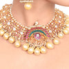 Gold Plated Vivaah Red Kundan Necklace Set