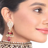 Gold Plated Vivaah Red Kundan Choker Set