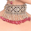 Gold Plated Vivaah Red Kundan Choker Set