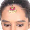 Gold Plated Vivaah Red Kundan Tikka