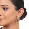 Gold Plated Taraash Amethyst Necklace Set