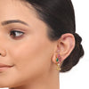 Gold Plated Taraash Red Kundan Long Necklace Set