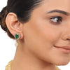 Gold Plated Taraash Lemon Zircon Necklace Set