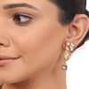 Gold Plated Taraash Rutile Quartz Kundan Necklace Set