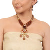 Gold Plated Taraash Kundan Jasper Necklace Set