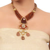 Gold Plated Taraash Kundan Jasper Necklace Set
