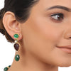 Gold Plated Taraash Tourmaline Necklace set
