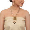 Gold Plated Taraash Dholki Kundan Necklace Set