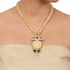 Gold Plated Taraash  Flower Necklace Set