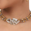 Silver Plated Ganga Jamuna Peacock Choker Necklace Set