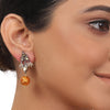 Silver Plated Kundan Ganga Jamuna Necklace Set