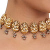 Gold Plated Ganga Jamuna Laxmi Choker Set