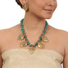 Gold Plated Ganga Jamuna Durga Necklace Set