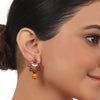 Gold Plated Valentine Kundan Gomed Necklace Set