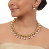 Gold Plated Valentine Kundan Pearl Hasli Set