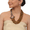 Silver Plated Valentine Zircon Jasper Necklace Set