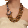Silver Plated Valentine Zircon Jasper Necklace Set